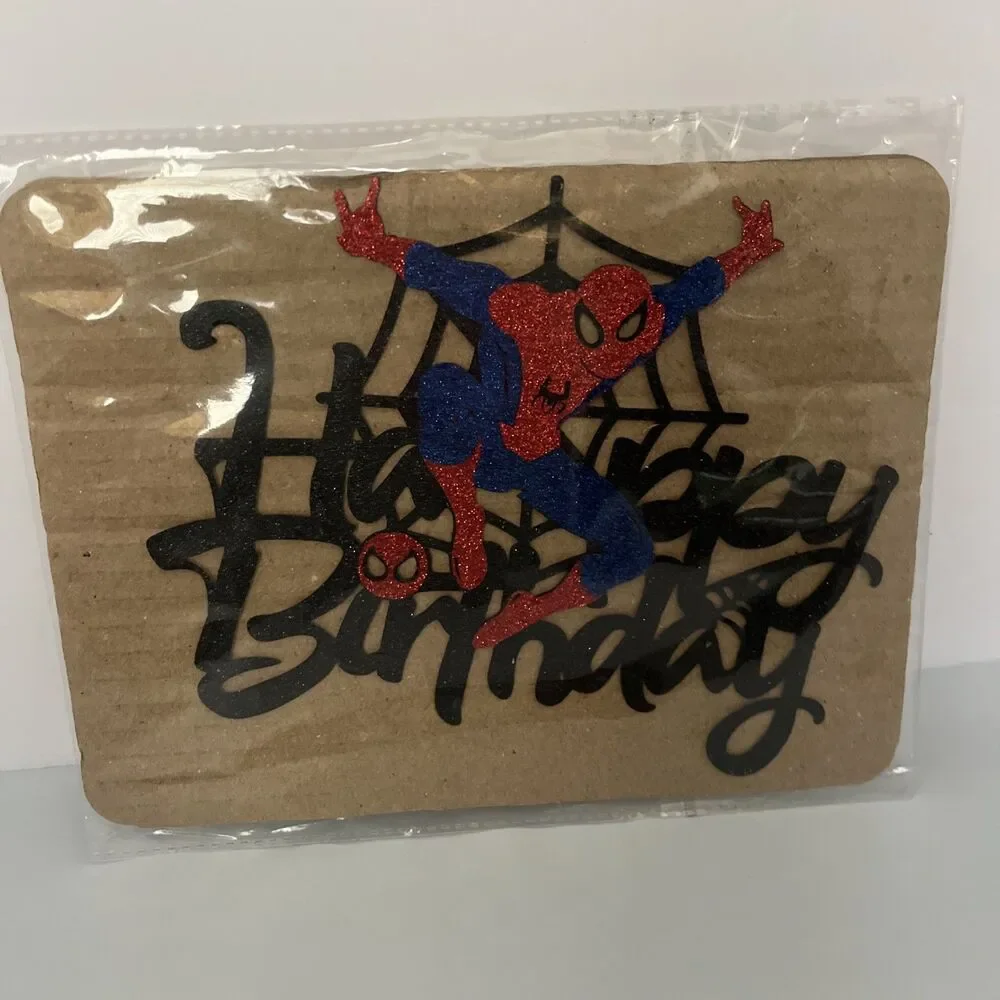 Spider Man Themed Birthday Party Decorations Cake Toppers